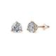 1 - Pema 0.58 ctw (4.50 mm) Round Moissanite Three Prong Martini Solitaire Stud Earrings 