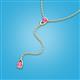 3 - Twila 0.34 ctw Pink Sapphire (3.50 mm) Women Lariat Necklace 