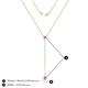 4 - Twila 0.34 ctw Pink Sapphire (3.50 mm) Women Lariat Necklace 