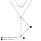 4 - Twila 0.34 ctw Pink Sapphire (3.50 mm) Women Lariat Necklace 