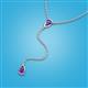 3 - Twila 0.30 ctw Amethyst (3.50 mm) Women Lariat Necklace 