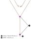 4 - Twila 0.30 ctw Amethyst (3.50 mm) Women Lariat Necklace 