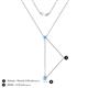 4 - Twila 0.28 ctw Blue Topaz (3.50 mm) Women Lariat Necklace 