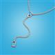 3 - Twila 0.28 ctw Blue Topaz (3.50 mm) Women Lariat Necklace 