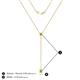4 - Twila 0.36 ctw Peridot (3.50 mm) Women Lariat Necklace 