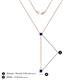 4 - Twila 0.34 ctw Blue Sapphire (3.50 mm) Women Lariat Necklace 