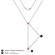 4 - Twila 0.34 ctw Pink Sapphire (3.50 mm) Women Lariat Necklace 