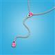 3 - Twila 0.34 ctw Pink Sapphire (3.50 mm) Women Lariat Necklace 