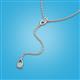 3 - Twila 0.30 ctw Aquamarine (3.50 mm) Women Lariat Necklace 