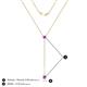 4 - Twila 0.30 ctw Amethyst (3.50 mm) Women Lariat Necklace 