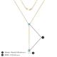 4 - Twila 0.28 ctw Blue Topaz (3.50 mm) Women Lariat Necklace 