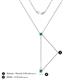 4 - Twila 0.34 ctw Emerald (3.50 mm) Women Lariat Necklace 
