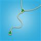 3 - Twila 0.34 ctw Emerald (3.50 mm) Women Lariat Necklace 