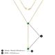 4 - Twila 0.34 ctw Emerald (3.50 mm) Women Lariat Necklace 
