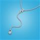 3 - Twila 0.30 ctw Aquamarine (3.50 mm) Women Lariat Necklace 