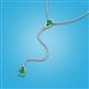 3 - Twila 0.34 ctw Emerald (3.50 mm) Women Lariat Necklace 