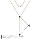 4 - Twila 0.36 ctw Red Garnet (3.50 mm) Women Lariat Necklace 