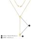 4 - Twila 0.34 ctw Yellow Sapphire (3.50 mm) Women Lariat Necklace 