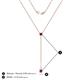 4 - Twila 0.36 ctw Rhodolite Garnet (3.50 mm) Women Lariat Necklace 