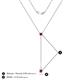 4 - Twila 0.36 ctw Rhodolite Garnet (3.50 mm) Women Lariat Necklace 