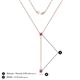 4 - Twila 0.30 ctw Pink Tourmaline (3.50 mm) Women Lariat Necklace 