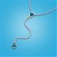 3 - Twila 0.32 ctw Blue Diamond (3.50 mm) Women Lariat Necklace 