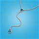 3 - Twila 0.32 ctw Blue Diamond (3.50 mm) Women Lariat Necklace 