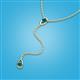 3 - Twila 0.34 ctw London Blue Topaz (3.50 mm) Women Lariat Necklace 