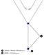 4 - Twila 0.34 ctw Blue Sapphire (3.50 mm) Women Lariat Necklace 