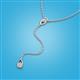 3 - Twila 0.34 ctw White Sapphire (3.50 mm) Women Lariat Necklace 