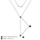 4 - Twila 0.32 ctw Blue Diamond (3.50 mm) Women Lariat Necklace 