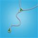 3 - Twila 0.36 ctw Green Garnet (3.50 mm) Women Lariat Necklace 
