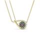 1 - Tiya 0.90 ct Lab Created Alexandrite (6.00 mm) Women Collier Double Chain Diagonal Teardrop Solitaire Pendant Necklace 