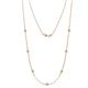 1 - Salina (7 Stn/2.6mm) Peridot and Diamond on Cable Necklace 