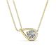 1 - Tiya 0.70 ct Moissanite (6.00 mm) Women Collier Double Chain Diagonal Teardrop Solitaire Pendant Necklace 