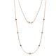 1 - Salina (7 Stn/2.6mm) Black and White Diamond on Cable Necklace 