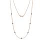 1 - Salina (7 Stn/3mm) Blue Topaz on Cable Necklace 