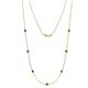 1 - Salina (7 Stn/3mm) Black Diamond on Cable Necklace 