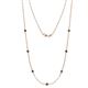 1 - Salina (7 Stn/3mm) Black Diamond on Cable Necklace 