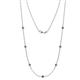 1 - Salina (7 Stn/3mm) Smoky Quartz on Cable Necklace 