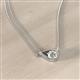 4 - Tiya 0.80 ct IGI Certified Lab Grown Diamond (6.00 mm) Women Collier Double Chain Diagonal Teardrop Solitaire Pendant Necklace 