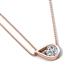 4 - Tiya 0.95 ct Lab Created White Sapphire (6.00 mm) Women Collier Double Chain Diagonal Teardrop Solitaire Pendant Necklace 