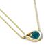 4 - Tiya 0.80 ct Blue Diamond (6.00 mm) Women Collier Double Chain Diagonal Teardrop Solitaire Pendant Necklace 