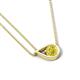 4 - Tiya 0.80 ct Yellow Diamond (6.00 mm) Women Collier Double Chain Diagonal Teardrop Solitaire Pendant Necklace 