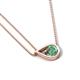 4 - Tiya 0.90 ct Lab Created Alexandrite (6.00 mm) Women Collier Double Chain Diagonal Teardrop Solitaire Pendant Necklace 