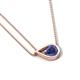 4 - Tiya 0.72 ct Iolite (6.00 mm) Women Collier Double Chain Diagonal Teardrop Solitaire Pendant Necklace 