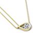 4 - Tiya 0.70 ct Moissanite (6.00 mm) Women Collier Double Chain Diagonal Teardrop Solitaire Pendant Necklace 