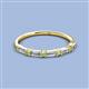 2 - Sarah 0.85 ctw Lab Grown Diamond Baguette (4x2 mm) & Peridot Round (2.30 mm) Wedding Band 