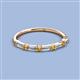 2 - Sarah 0.73 ctw Lab Grown Diamond Baguette (4x2 mm) & Citrine Round (2.30 mm) Wedding Band 