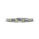 1 - Sarah 0.85 ctw Lab Grown Diamond Baguette (4x2 mm) & Peridot Round (2.30 mm) Wedding Band 